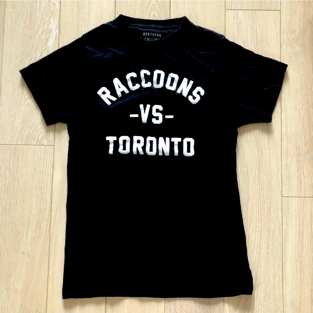 Northern Calling Raccoons vs Toronto T Shirt in Black